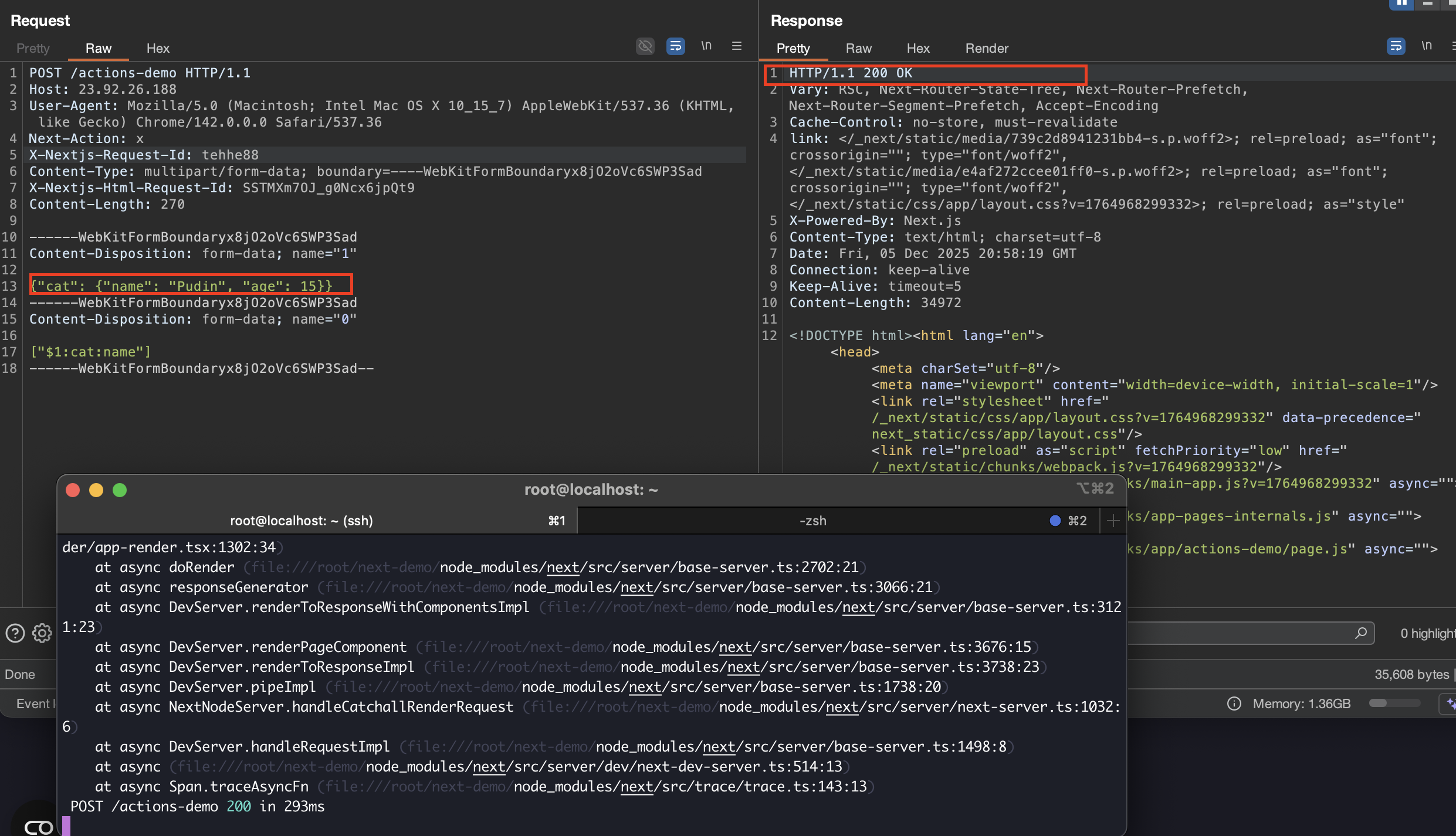 Successful payload delivery
